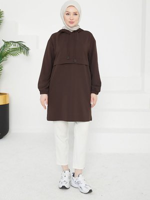 Tunik Fitilli Kumaş Kapüşonlu Sonbahar Kış Yeni Sezon Modaayka Tunik Fitilli Kumaş Kapüşonlu Sonbahar Kış Yeni Sezon Modaayka