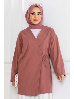 Gül Kurusu Yandan Bağmalı Kimono