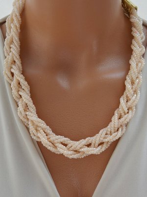 Çok Renkli Boncuk İnci Kolye