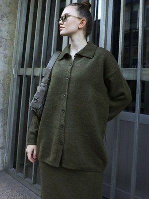 Triko İkili Takım Haki Triko İkili Takım Haki