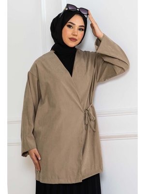 Vizon Yandan Bağmalı Kimono