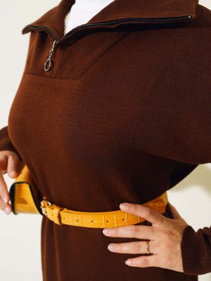 Fermuarlı Triko Elbise Fermuarlı Triko Elbise