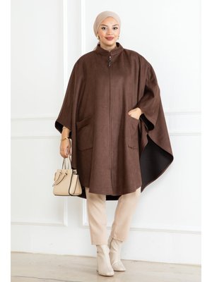 Kahverengi Süet Panço &