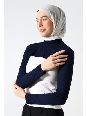 Balıkçı Yaka Boyunluklu Kolluk Lacivert