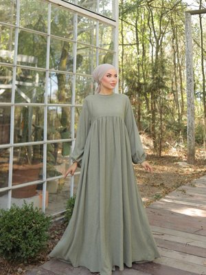 Nissra Tesettür Robalı Örme Elbise Nissra Tesettür Robalı Örme Elbise