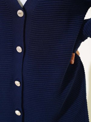 Çizgi Desenli Triko Hırka Çizgi Desenli Triko Hırka