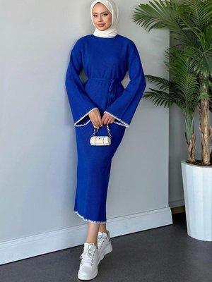 Zeynep Triko Elbise Saks Zeynep Triko Elbise Saks