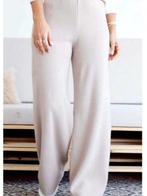 Kadın Bol Paça Triko Pantolon