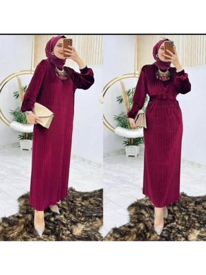 Kadife Boydan Piliseli Elbise Kadife Boydan Piliseli Elbise