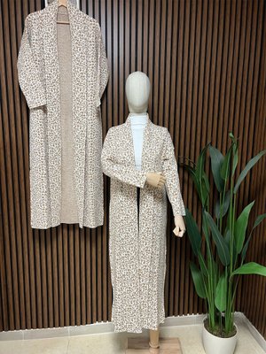 Leopar Desen Triko Hırka