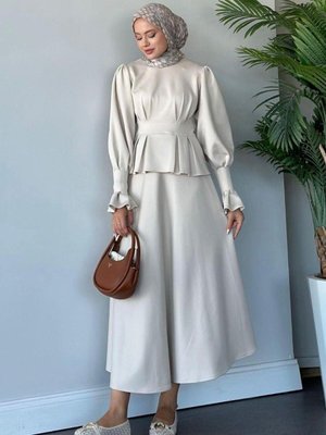 İsabel Etekli Takım Bej