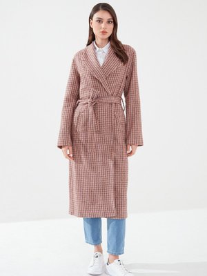 Desenli Terra Kadın Oversize Trençkot