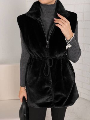 Suni Kürk Yelek Peluş Alien Moda