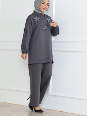Gri Yıldız Taş Detaylı Takım