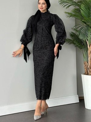 Simge Abiye Elbise Siyah