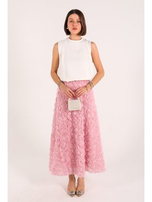 Pudra Güllü Etek