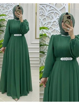 Tesettür Şifon Elbise