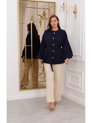 Balon Kol,kuşaklı Ceket