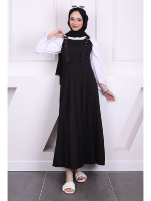 Siyah Fermuar Detaylı Gabardin Jile