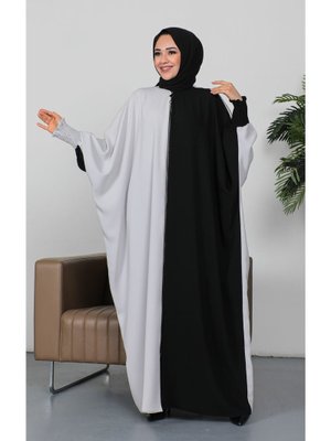Yarasa Abaya & Beyaz Siyah