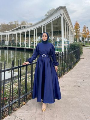 Saten Mevlana Abiye Elbise Saten Mevlana Abiye Elbise