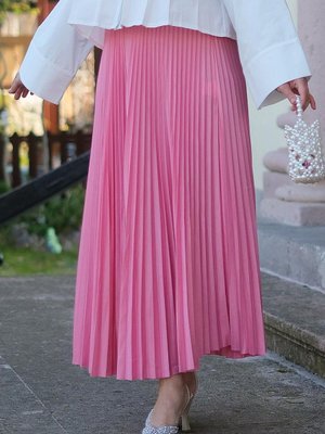 Elisa Piliseli Etek Açık Pudra Elisa Piliseli Etek Açık Pudra