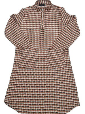 Turuncu Çizgili Örme Kumaş Tunik Turuncu Çizgili Örme Kumaş Tunik