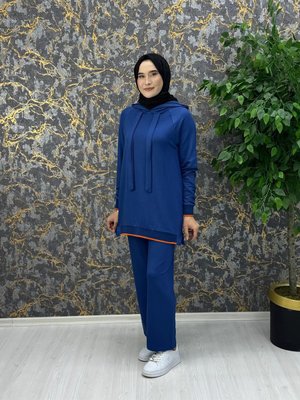 Scuba Kumaş Yarasa Kol Kapüşonlu Takım