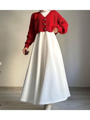 Puf Scuba Kloş Etek Puf Scuba Kloş Etek