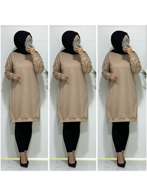 Büyük Beden Kolları Çimalı Model Tunik Büyük Beden Kolları Çimalı Model Tunik