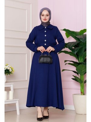 Lacivert Cepkenli Etekli İkili Takım