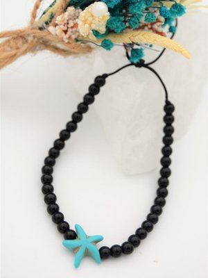 Siyah Oniks Ve Turkuaz Metalsiz Bileklik Siyah Oniks Ve Turkuaz Metalsiz Bileklik