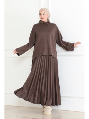 Kahverengi Modal Scuba Etekli Takım &