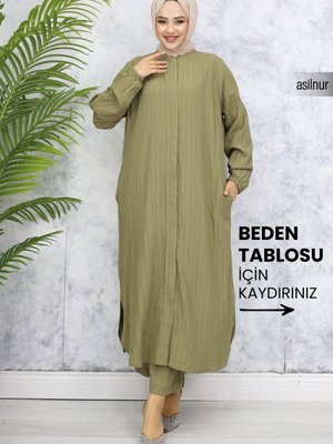 Merve Hac Ve Umre İkili Takım Kıyafeti Açık Yeşil