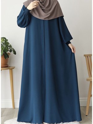 Asel Mevlana Kloş Ferace Petrol Mavi Asel Mevlana Kloş Ferace Petrol Mavi