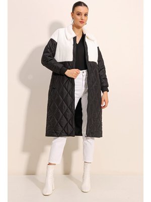 Beyaz Uzun Oversize Şişme Mont Beyaz Uzun Oversize Şişme Mont