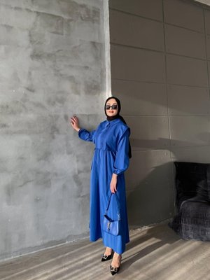 Mavi Larin Yelekli Elbise