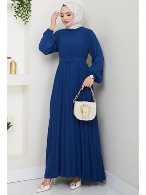 Mavi Kemerli Piliseli Aerobin Elbise Mavi Kemerli Piliseli Aerobin Elbise