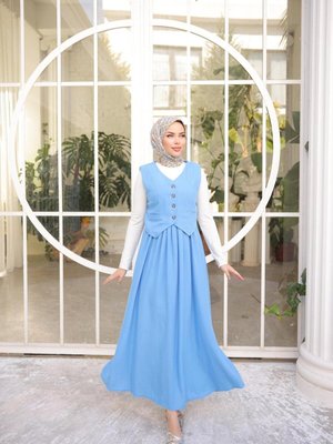 Mavi Yelekli Etekli Takım