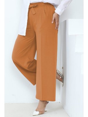 Vizon Meva Kemerli Bol Paça Pantolon Vizon Meva Kemerli Bol Paça Pantolon