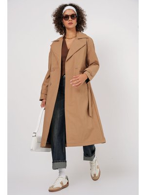 Bisküvi Kruvaze Yaka Trençkot Bisküvi Kruvaze Yaka Trençkot