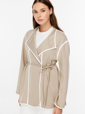 Kontrast Biyeli Scuba Taş Hırka