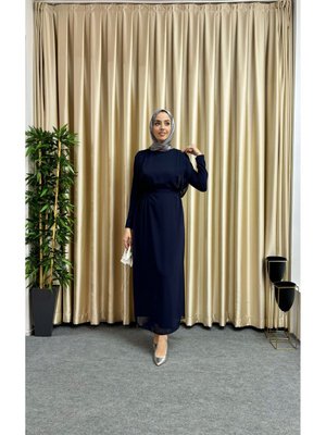 Şifon Seyyar Kemerli Uzun Tulum Elbise Şifon Seyyar Kemerli Uzun Tulum Elbise