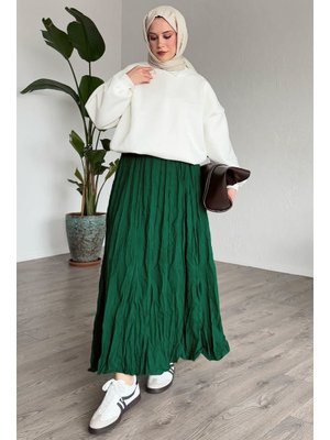 Zümrüt Yeşili Kraş Etek Zümrüt Yeşili Kraş Etek