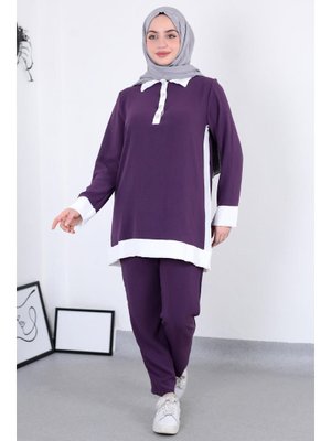 Kadın Ayrobin 2li Gömlek Yaka Takım