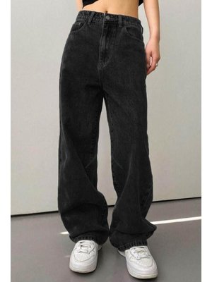 Siyah Baggy Kot Pantolon