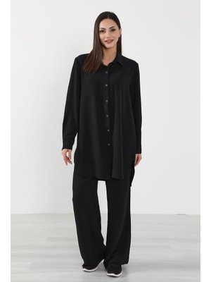 Siyah Rahat Ve Şık Günlük Aerobin Takım,tk