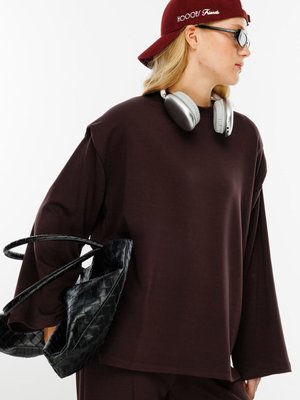 Vatkalı Compact Pamuk Acı Kahve Sweatshirt