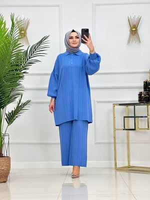 Polo Yaka Triko Pantolonlu Takım