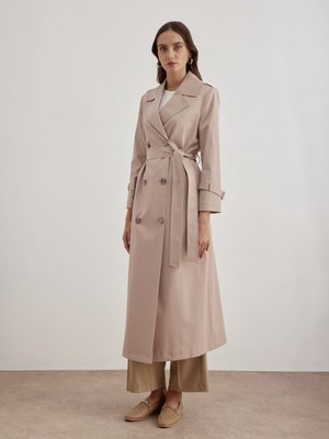 İşleme Detaylı Kruvaze Kapama Trençkot İşleme Detaylı Kruvaze Kapama Trençkot